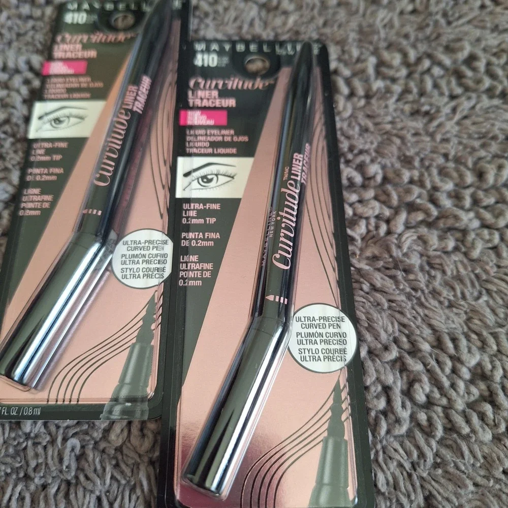 2 PK Maybelline New York‎ Curvitude Liquid Eye Liner Tracer 410 Black Ultra Fine
